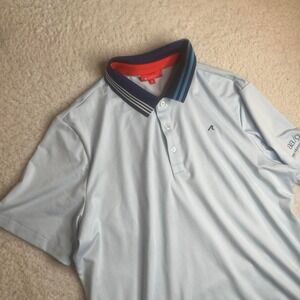 Redvanly men's blue short sleeve golf polo performance stretch xl